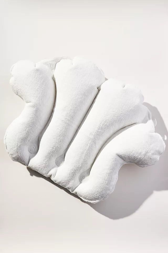 Terry Cloth Inflatable Bath Pillow
