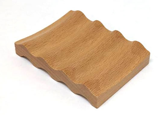 Wavy Wooden Soap Dish