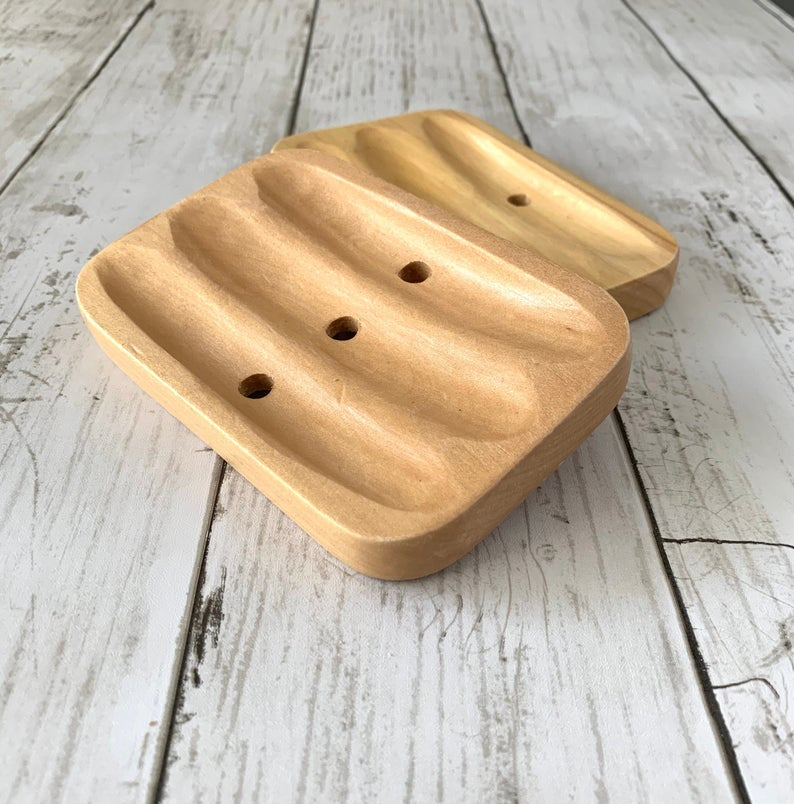 Wooden Soap Dish - Wide